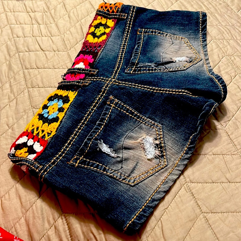 Cute little boho dollhouse Jean shorts